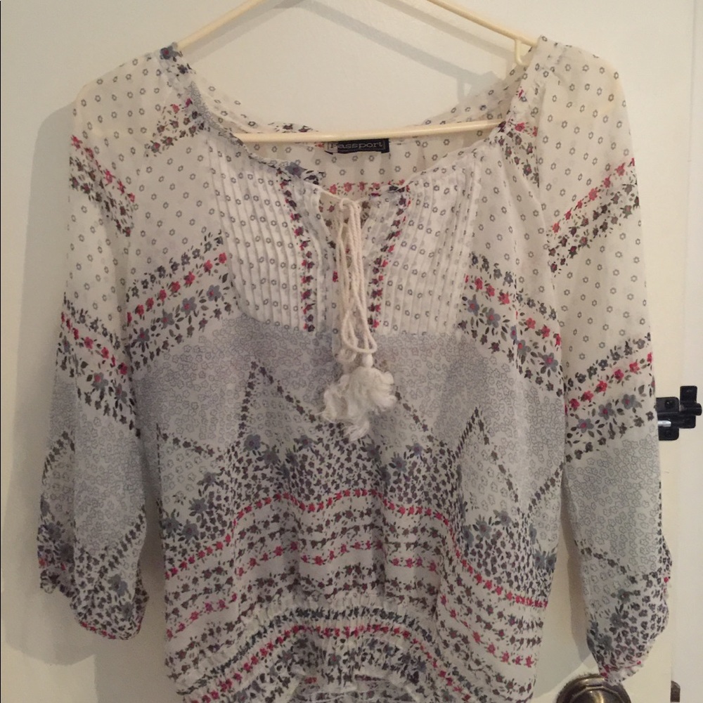 Floral Peasant Blouse